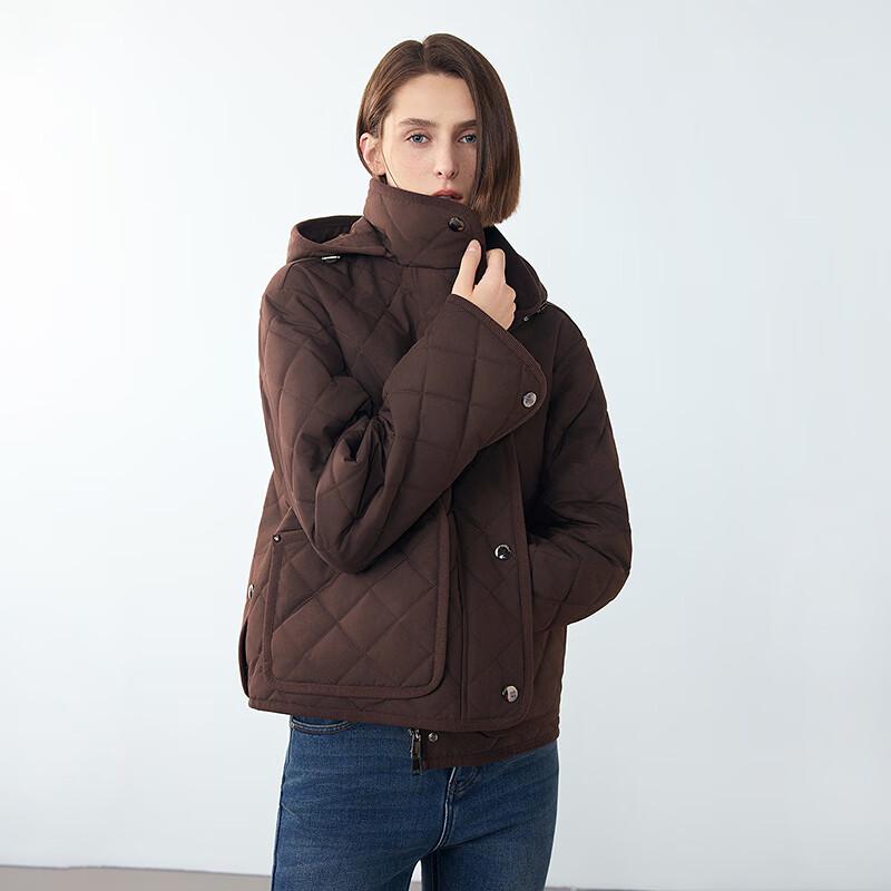 Langzi Women's Retro Quilted Padded Commuter Jacket