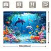Underwater Dolphin Tapestry Colorful Coral & Fish Bedroom Decor
