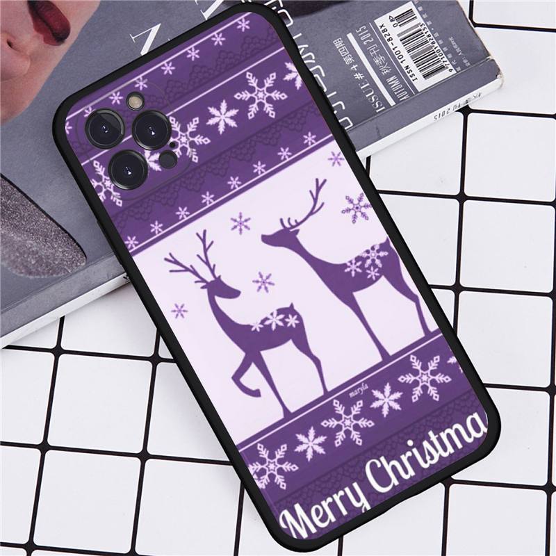 

Рождественский Санта Клаус Лось Чехол для телефона для iPhone 14 11 12 13 Mini Pro Max 8 7 6 6S Plus X SE 2020 XR XS Funda Чехол iphone 14 plus