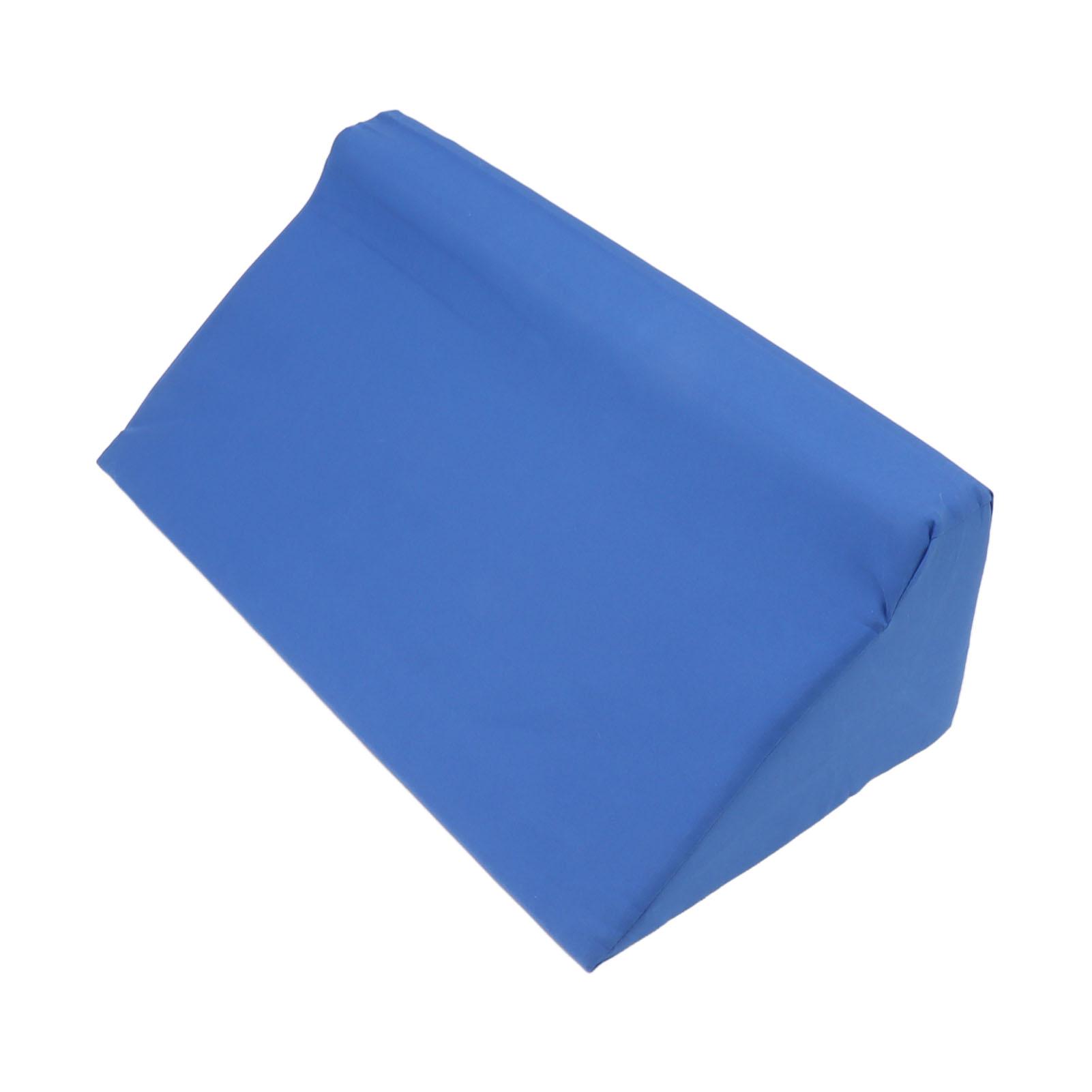 

Blue Body Side Wedge Pillow with Hidden Zipper PU Leather Incline Side Wedge Pillow for Adults Side Sleeper Pregnancy 50x25x15cm / 19.7x9.8x5.9in