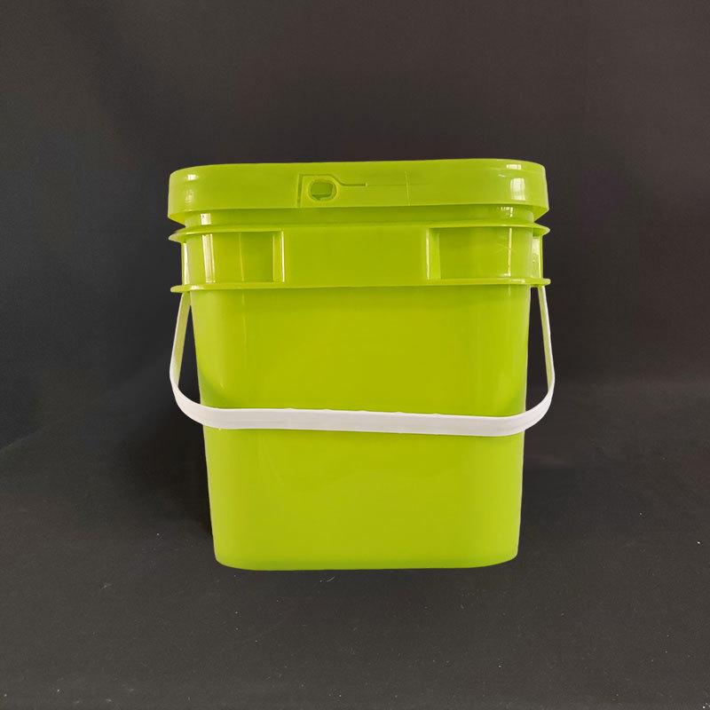5L Thickened Square Plastic Bucket with Lid for Laundry Detergent, Salt, Pet Food, or Powders (Holds 5kg)