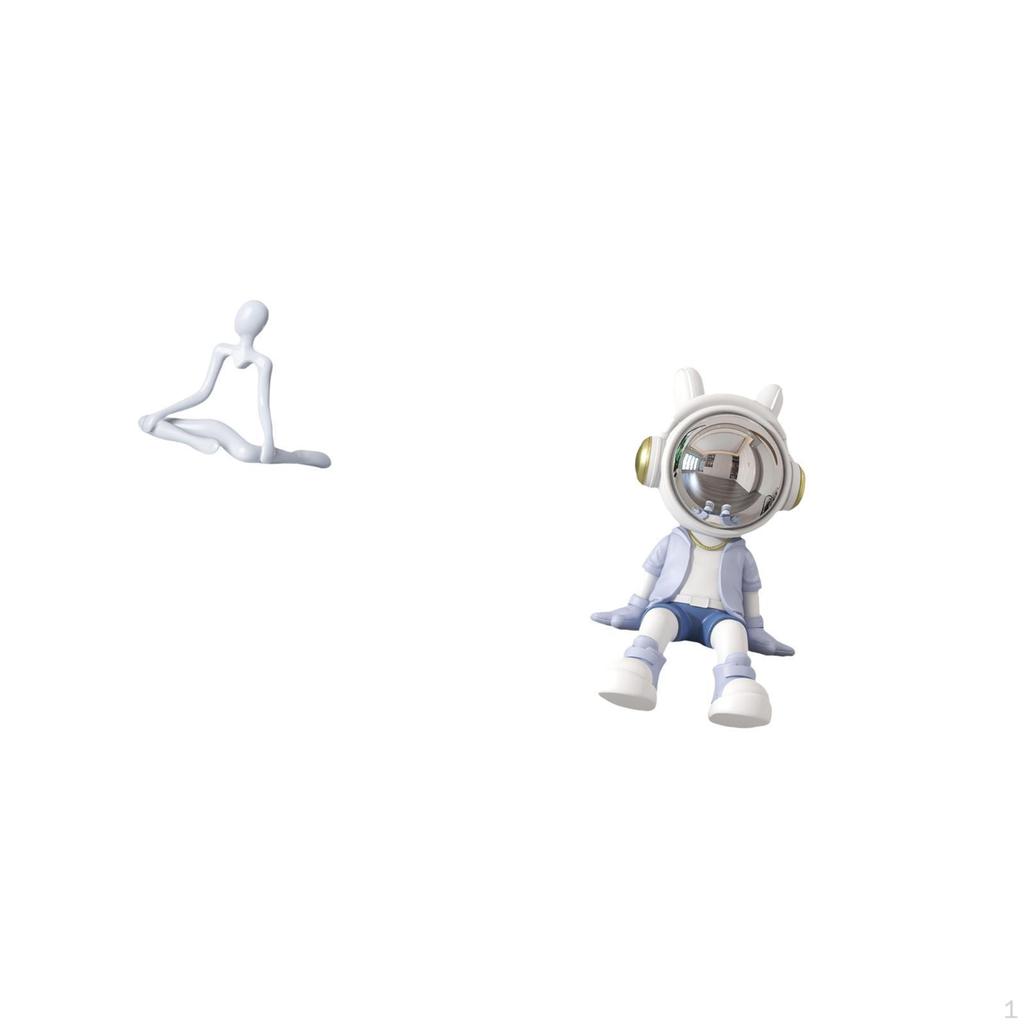 Creative Abstract Thinker Astronaut Statue Decorative Figurine Unique Nordic Sculpture Desktop