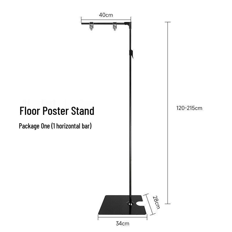 Retractable POP Poster Display Stand for Shopping Malls and Clothing Stores