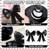 Clabby Black Bow Birthday Decorations Black Coquette Hanging Swirls Garland Banner Bow Party Decorations Ribbon Paper Cutouts for Girls Baby Shower
