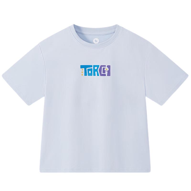 MQD Boys Cooling Letter Graphic T-Shirt 170 светло-синий