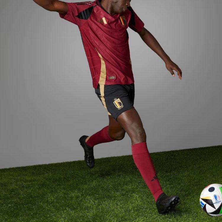 Adidas Belgium 2024 Home Authentic Jersey Team Coll Burgundy Men Streetwear IM8440