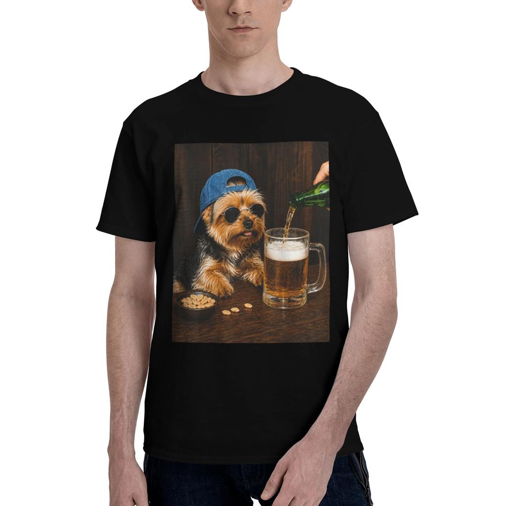Border Collie Drinking Beer Funny Dog Meme Tee Shirt for Unisex Unisex Printed T Shirts 100 Cotton Clothing