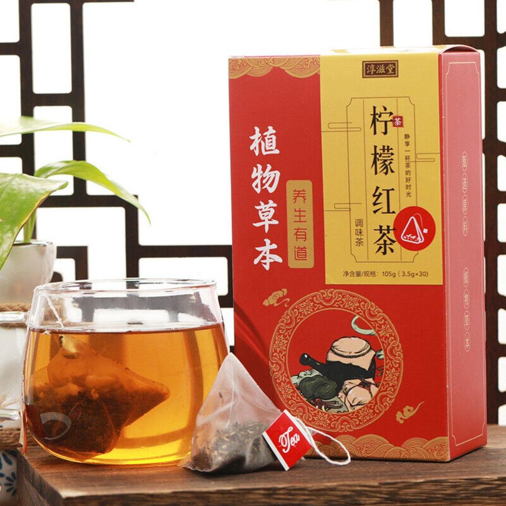 Premium Lemon Black Tea Triangular Tea Bags Herbal Fruit Tea for Wellness