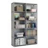 Portable Bookshelf with Fabric Cloth At Back, Cube Closet Storage Organizer Bookcase, Living Room,Study Room,Bedroom