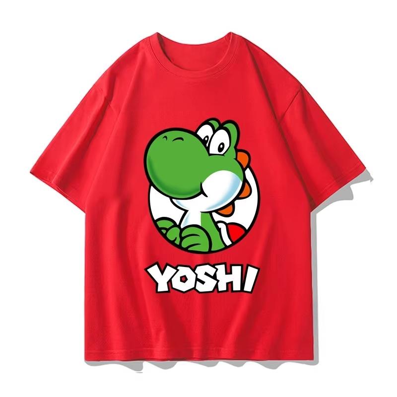 Summer Kids Play BOWSERLUIGI Character Crew Neck TShirt 2026 Cute Loose ParentChild RolePlaying Printed Top for Children