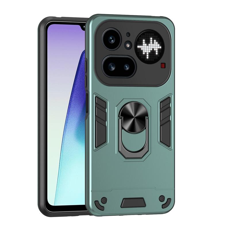 Military Grade Case for Nothing Phone 4A Pro Protective Cover Shockproof Ring Stand Holder Fundas Coque