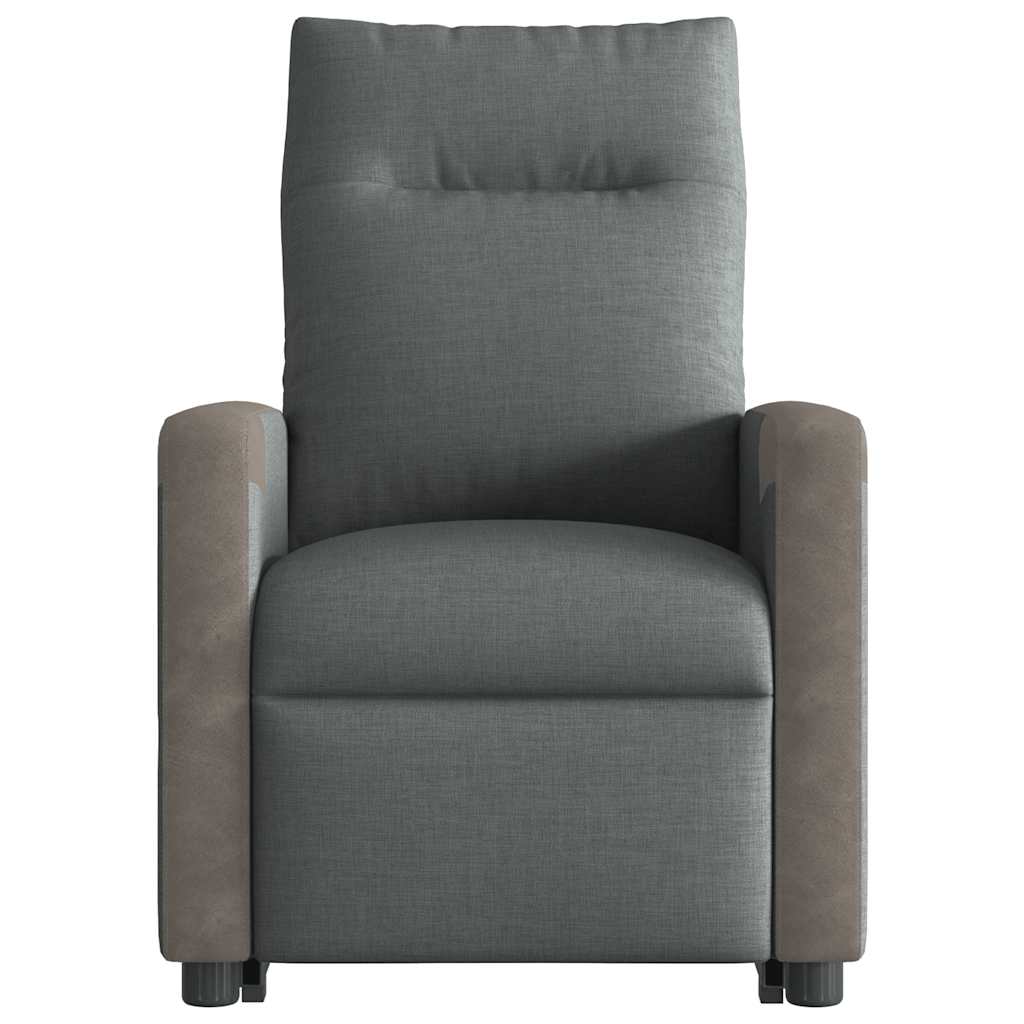 Electric Massage Chair with Lift Assist Dark Grey Fabric