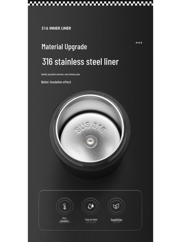 Tazza termica in acciaio inossidabile 316 con display intelligente della temperatura e infusore per tè – Regalo aziendale ideale