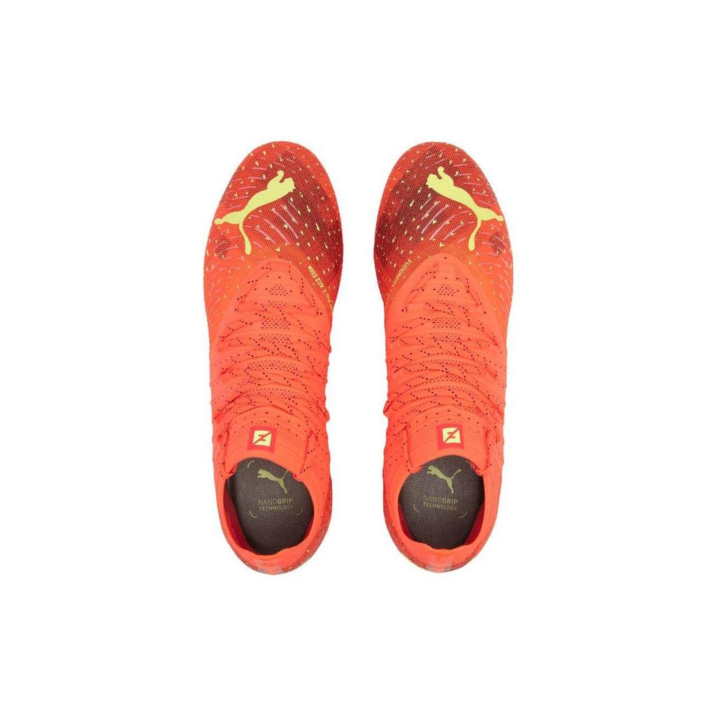 Puma Future Z 1.4 Round Toe Lace-Up MG (Rubber Short Studs) Artificial Turf Fabric Soccer Shoes Men soccer shoes Orange Yellow 106991-03