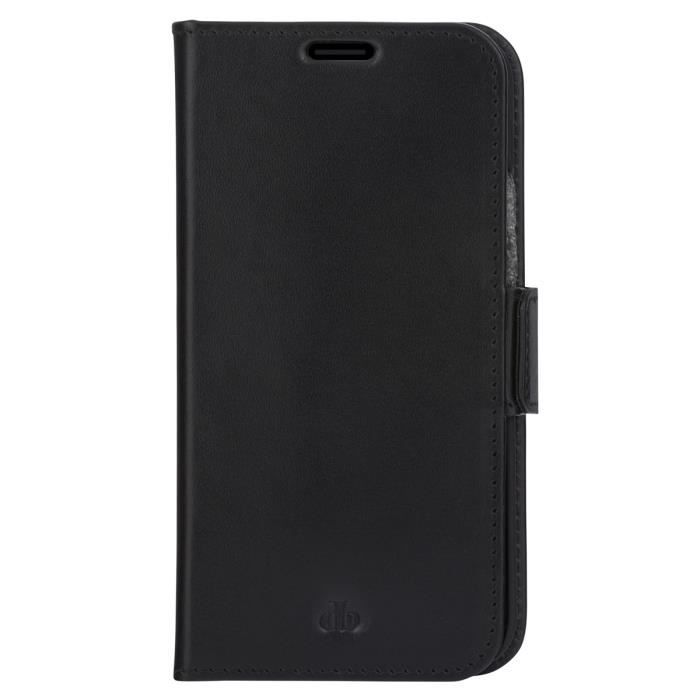 Étui de téléphone portefeuille - dbramante1928 - iphone 13 pro - cuir véritable - noir - semi-rigide