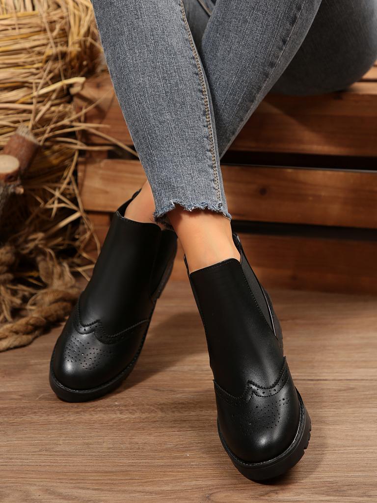 Botas Chelsea Masculinas de Couro Estilo Britânico Moda Slip-on Elásticas no Tornozelo de Cano Alto Masculinas Casuais de Vestir Botas Elegantes Sapatos de Caminhada