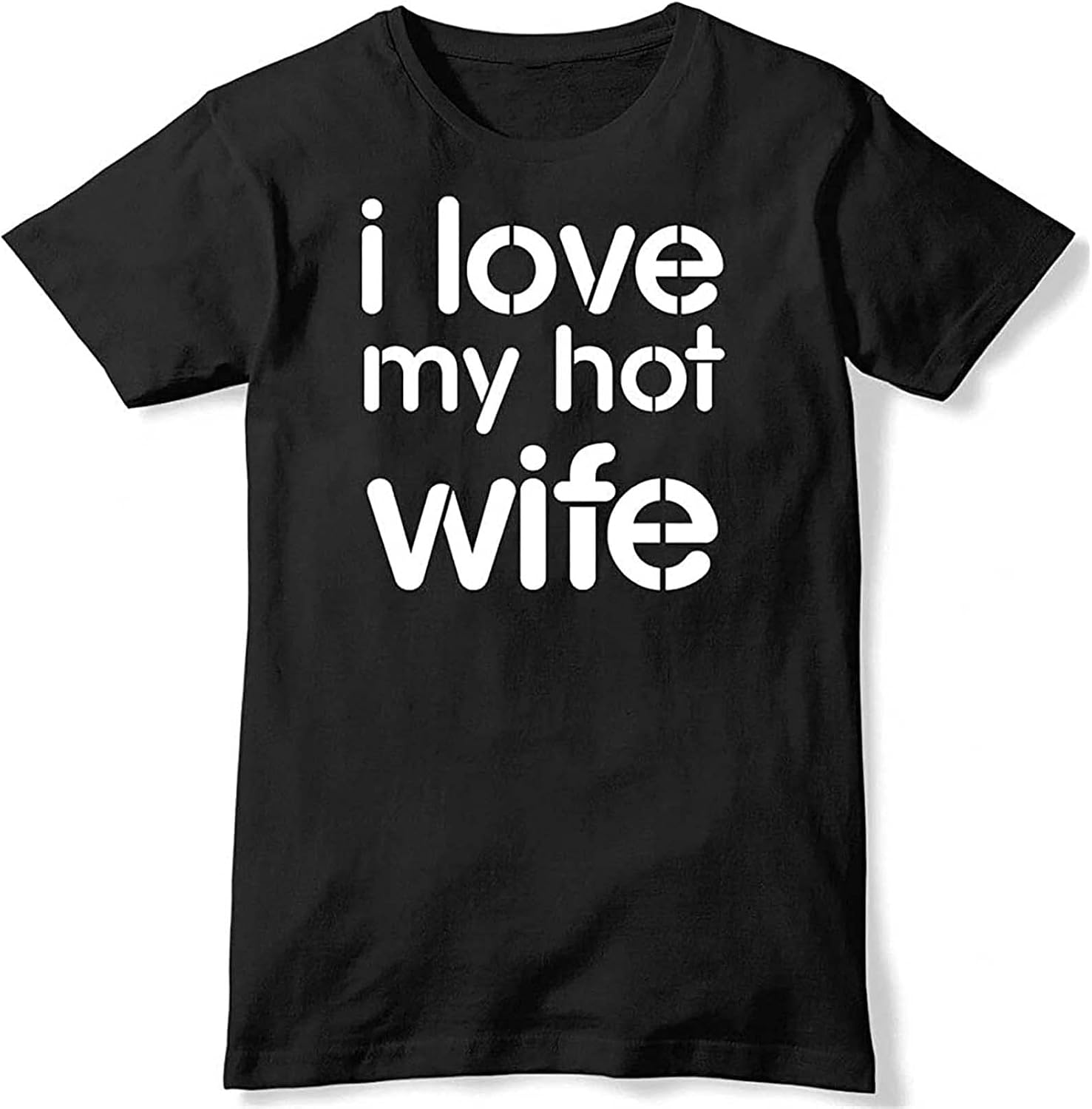 I Love My Hot Wife Mens Funny Unisex T Shirt Black 4XL чёрный
