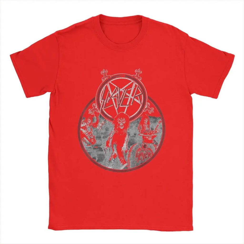 Slayer Live Undead T-shirt för unisex Hipster Cotton Tees Crewneck kortärmade T-shirts Presentidé Kläder