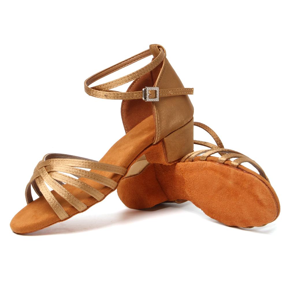 Girls Children/child/kids Ballroom Tango Salsa Latin Dance Shoes Low Heel Shoes 6colors