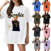 Damen Freizeit T-Shirt Top mit Aufdruck und kurzen Ärmeln für den täglichen Gebrauch