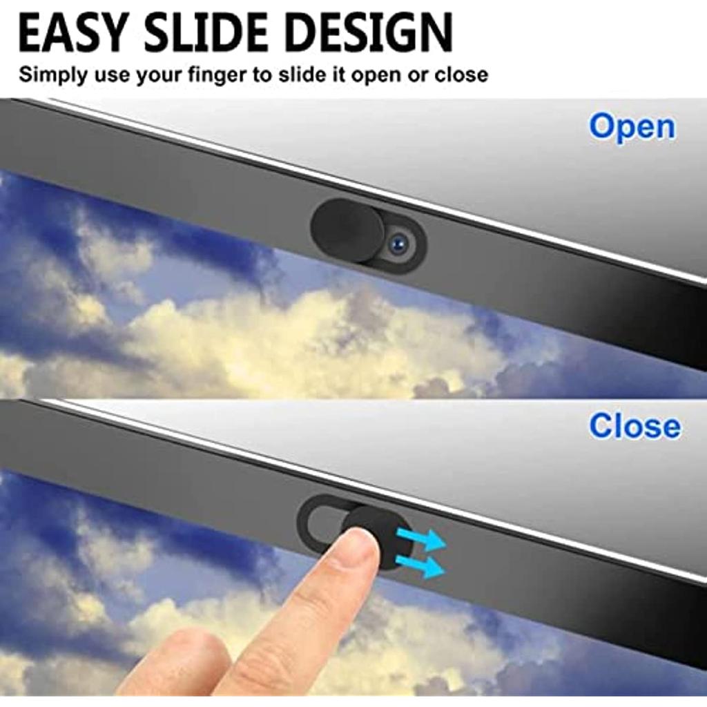 Webcam-Abdeckung für Laptop, PC, Computer, Laptop, Handy, 0,27 Zoll, schützt Privatsphäre und Sicherheit, Schwarz