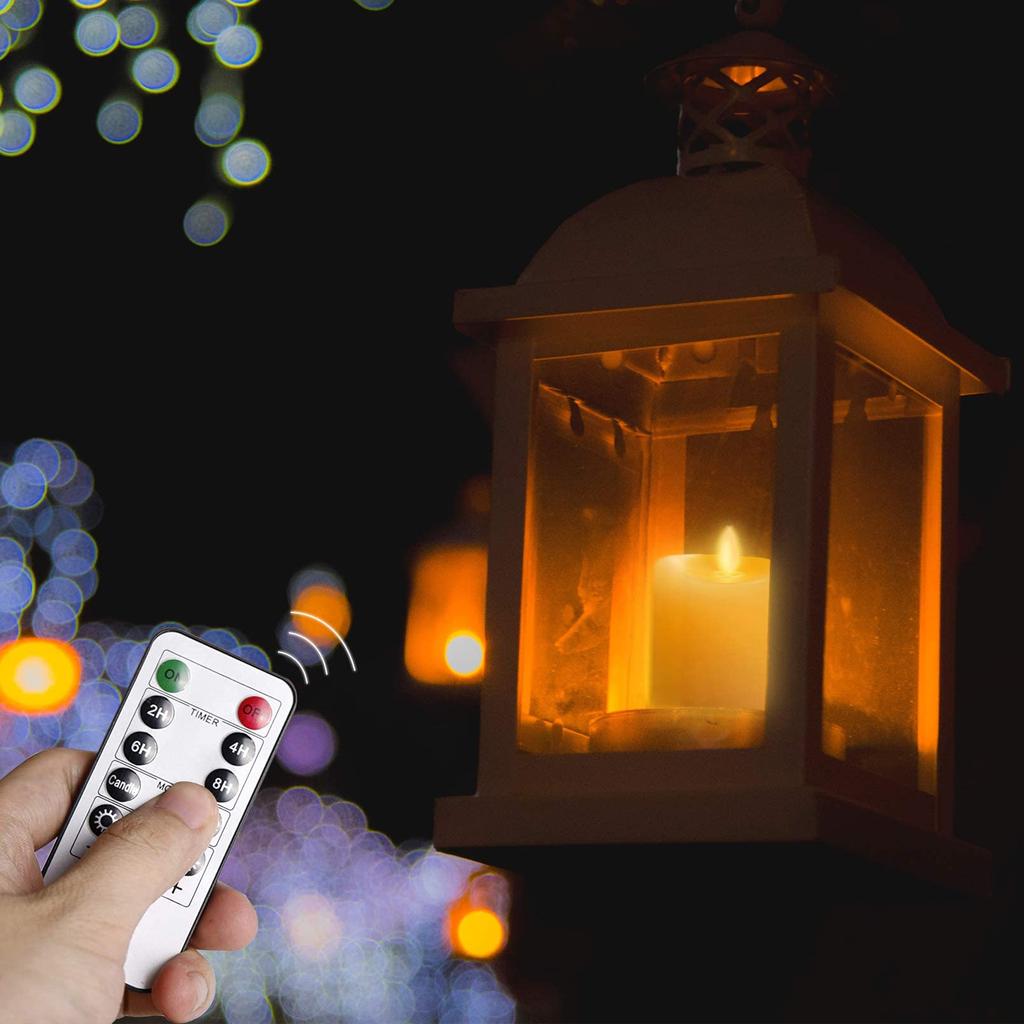 USB Rechargeable LED Candle Lights, Flickering Like a Real Flame, with MELEJIA Remote Control, Timer Function, Auto-Off, Adjustable Brightness, Warm