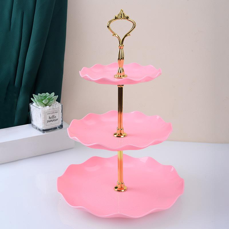 צלחת פירות אירופית רב-שכבתית לסלון - אידיאלית לממתקים, חטיפים וקינוחים