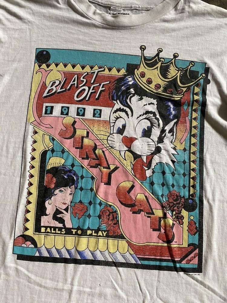 

Stray Cats Blast White T shirt Heavy cotton tee Full Size JJ5751 4XL