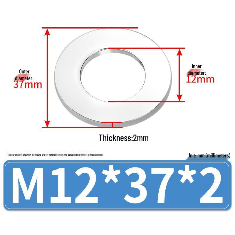 Jin Juntai Thick & Thin Stainless Steel Flat Washer, Round M10-M36
