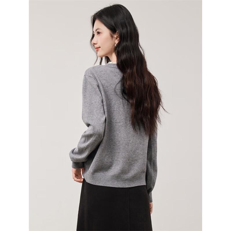 Women's Lace Spliced Knit Pullover
