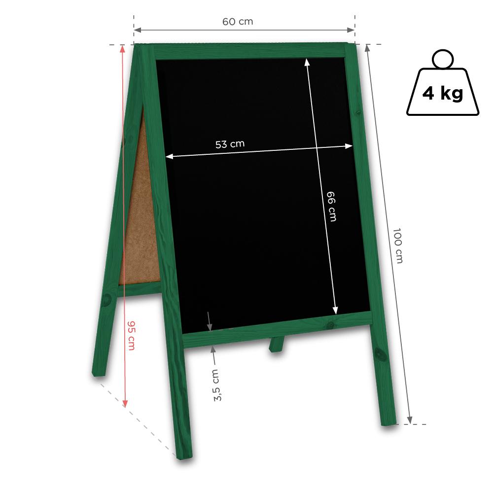 Classic M wooden board (60x100 cm) - green