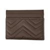 Gucci GG Marmont Double G logo quilted design leather card holder women's taupe