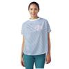 Golf Wear Dry Aero Flow Border Short Sleeve Mock Neck Shirt High 52MAD202 White L [Women's] Breathability, Sweat-Wicking, Quick-Drying