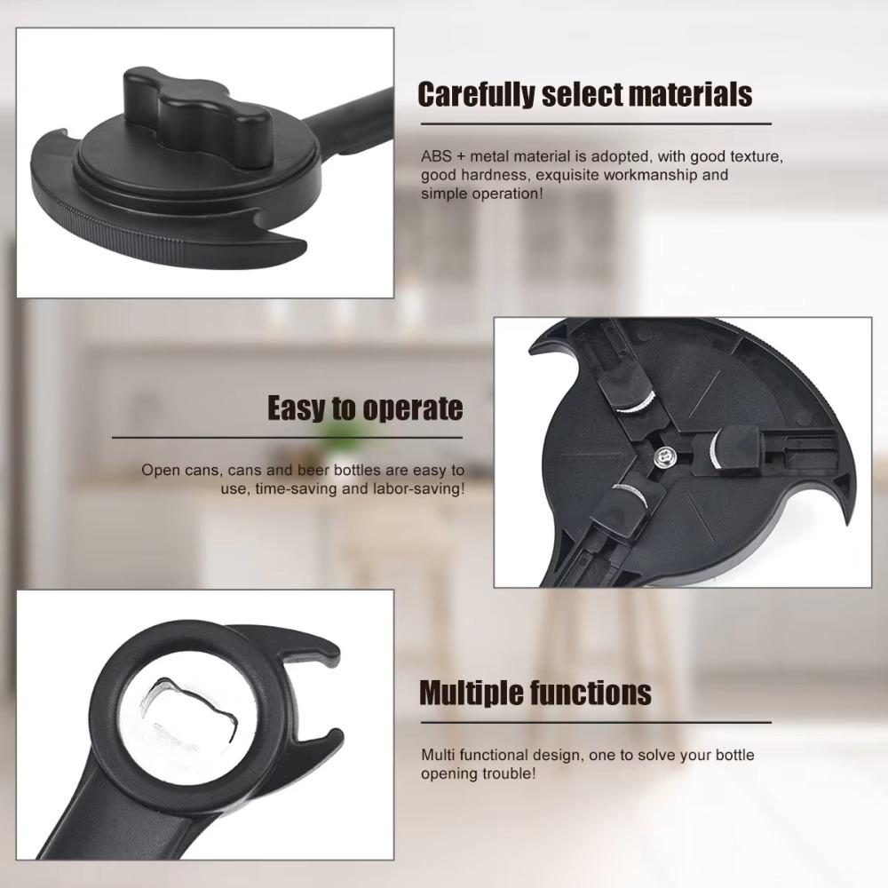 5 in 1 Bottle Opener Manual Can Opener Multifunctional Jar Lid Gripper Kitchen