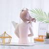 Girl Sculpture Vase Handmade Resin Girl Statue Flower Vase for Home Office Table Decoration Orange Gold