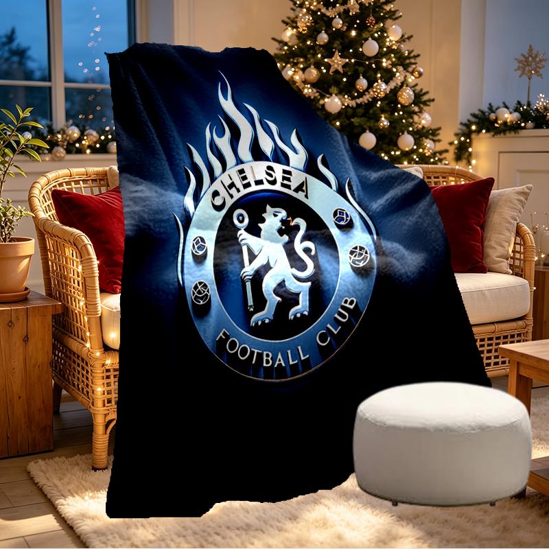 Chelsea F.C Print Blanket - Soft & Comfortable, for Bedroom, Travel, Sofa, Home Decoration - Birthday Christmas Gift for Friend