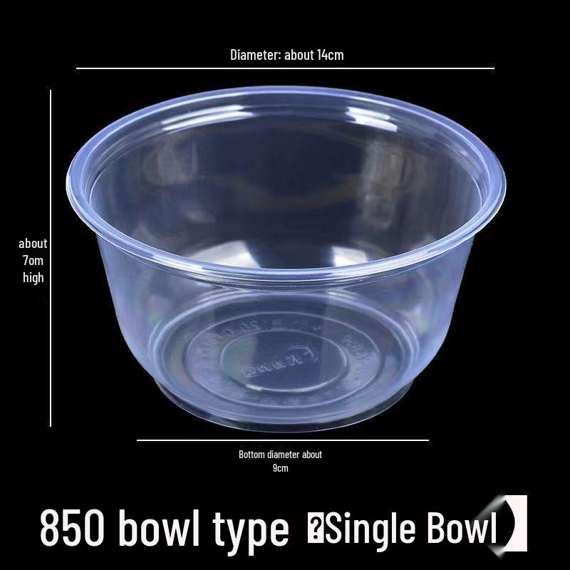 Durable Clear Disposable Plastic Bowl - High Temp Resistant, Perfect for Home & Commercial Use, No Lid Required