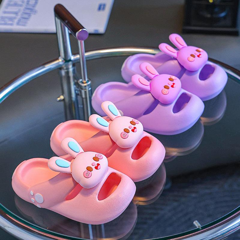 Kids Cartoon Non Slip Soft Sole Slippers Summer Indoor Bath Home Boys Girls Baby Sandals