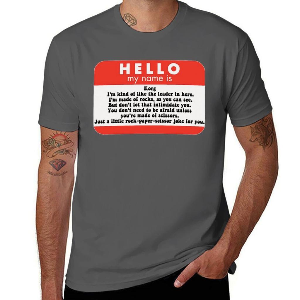 Hello my name is Korg T-Shirt t shirts designer t shirt man designer T-Shirt