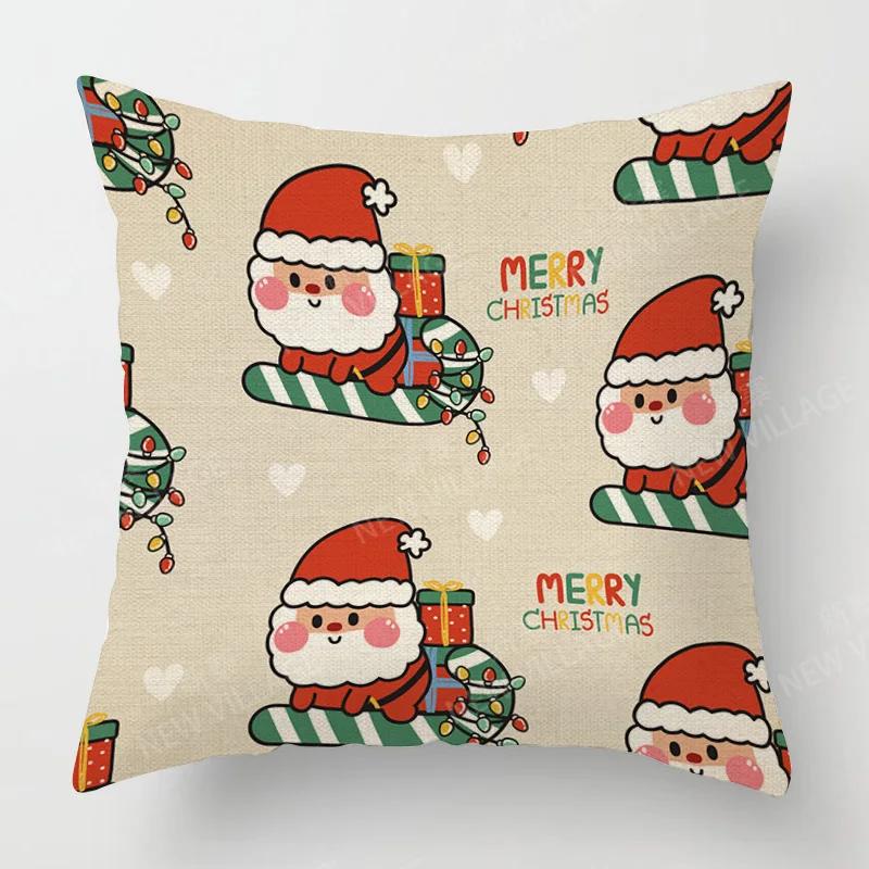 Modern Home Living Room Decor Throw Pillow Covers Cushion Sofa 35X35Cm 40X40 60X60Cm 45X45Cm 40*40Cm Pillowcase Merry Christmas