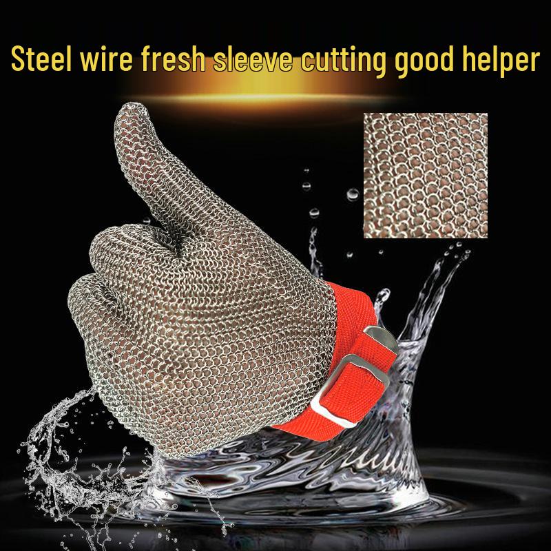 Cut-Resistant Stainless Steel Mesh Gloves for Meat Processing