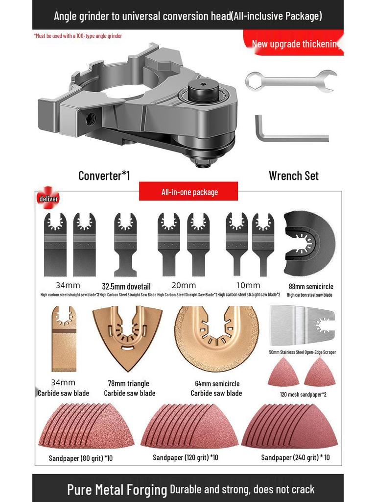 Universal Angle Grinder Adapter for Woodworking and Grooving