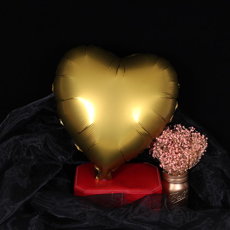 Heart-Shaped Metallic Balloon & Star Foil Balloon Set, 18-inch Birthday Party Decor