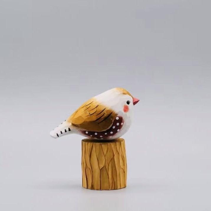 Wooden Craft Bird Figurine With Modern Minimalist Style For Living Room Decor Or Gift