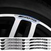 Car Styling 4Pcs Aluminum Wheel Rim Sticker Decal For Mercedes Benz W204 W205 W211 Amg W212 W213 W203 Smart 451 Fortwo W176 W124