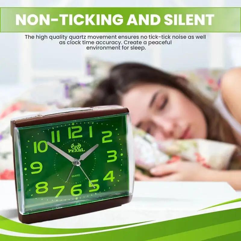 Luminous Alarm Clock Large Display Pointer Mute Battery Student Learning Alarm Clock Desktop Ornaments For Home Bedside