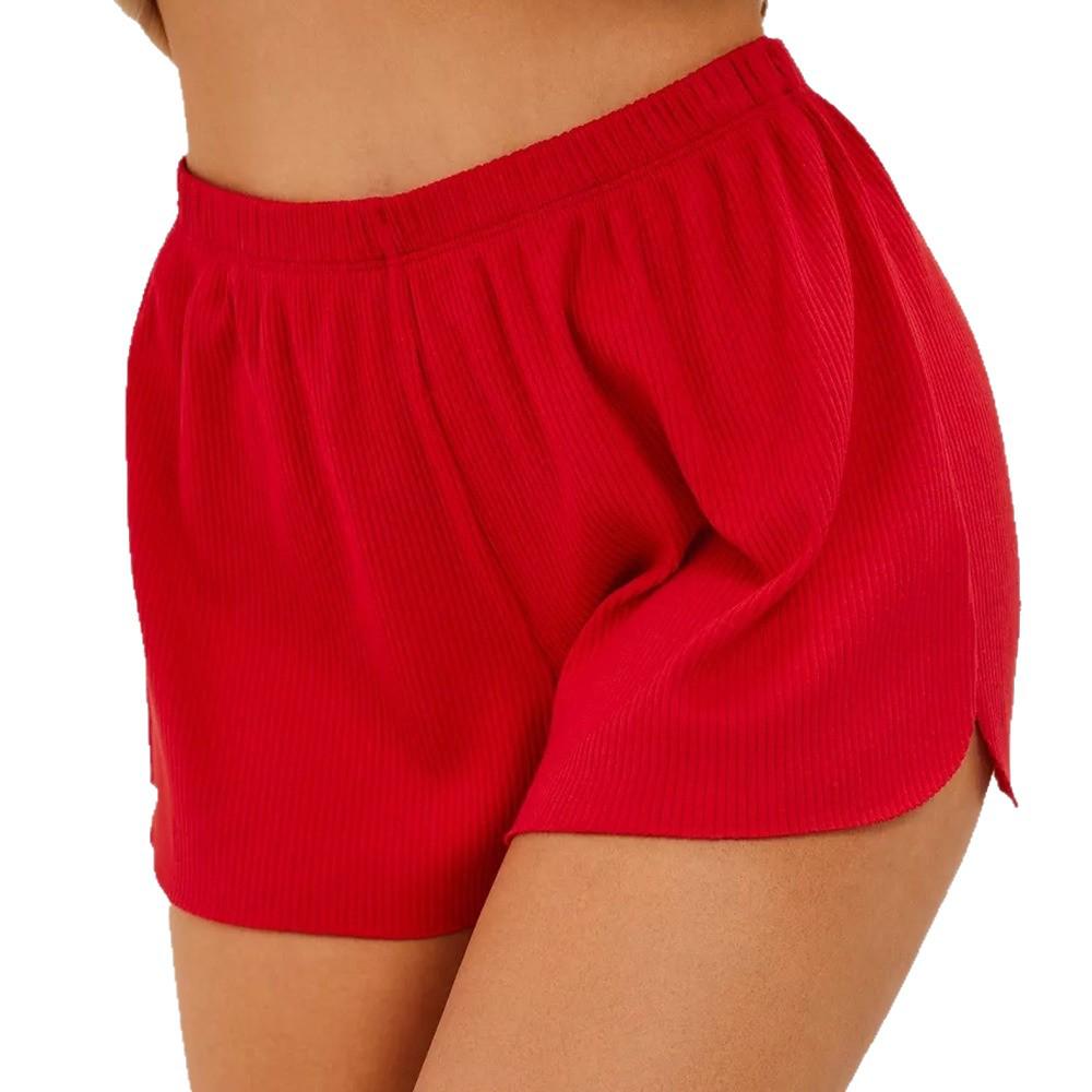 Trendy Love Heart Knit Pajama Set: Camisole & Shorts