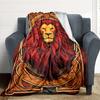1PC Lion Art Blanket Soft Warm All Season Throw for Sofa, Bed, Car, Office Vibrant Colorful Design, Durable & Cozy Gift