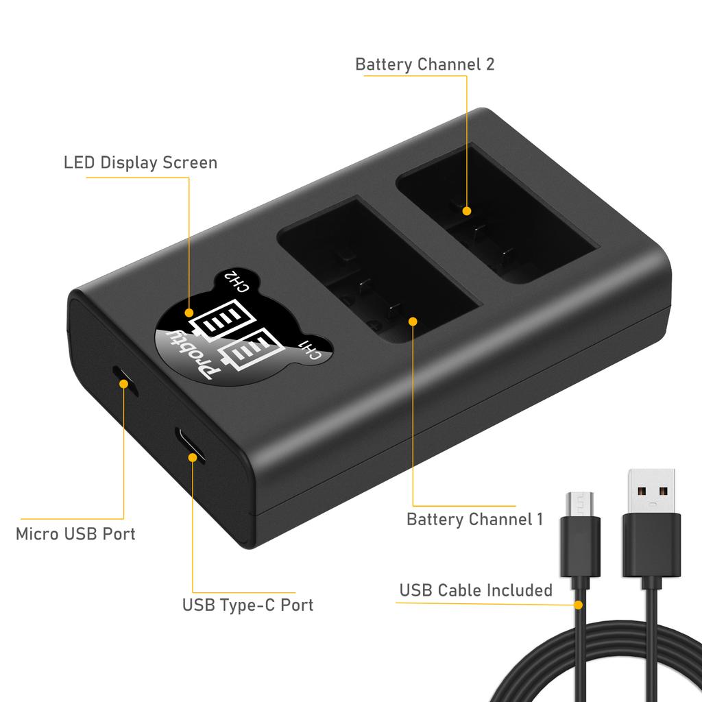 EN-EL25 EN EL25 LED Dual USB Battery Charger for Nikon Z50 MH-32 EN-EL25 Rechargeable Li-ion Battery