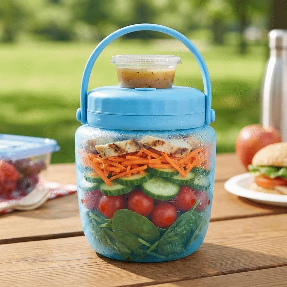 Leak-Proof Silicone Food Storage Containers with Handle Heat Resistant Food Airtight Bags Beverage Juice Cup 500/1000/1500ml